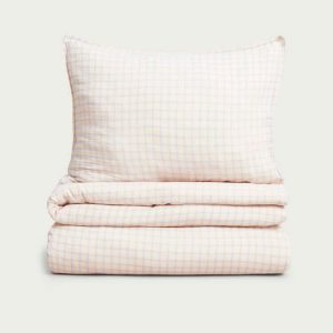 Parure de lit junior Vichy bleu 100×140 cm