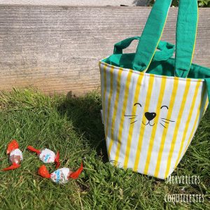 Panier de Pâques – « Rayures jaunes »