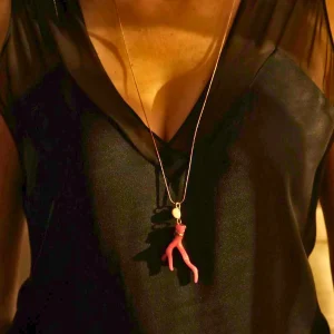 Sautoir Corail et Perles Naturelles